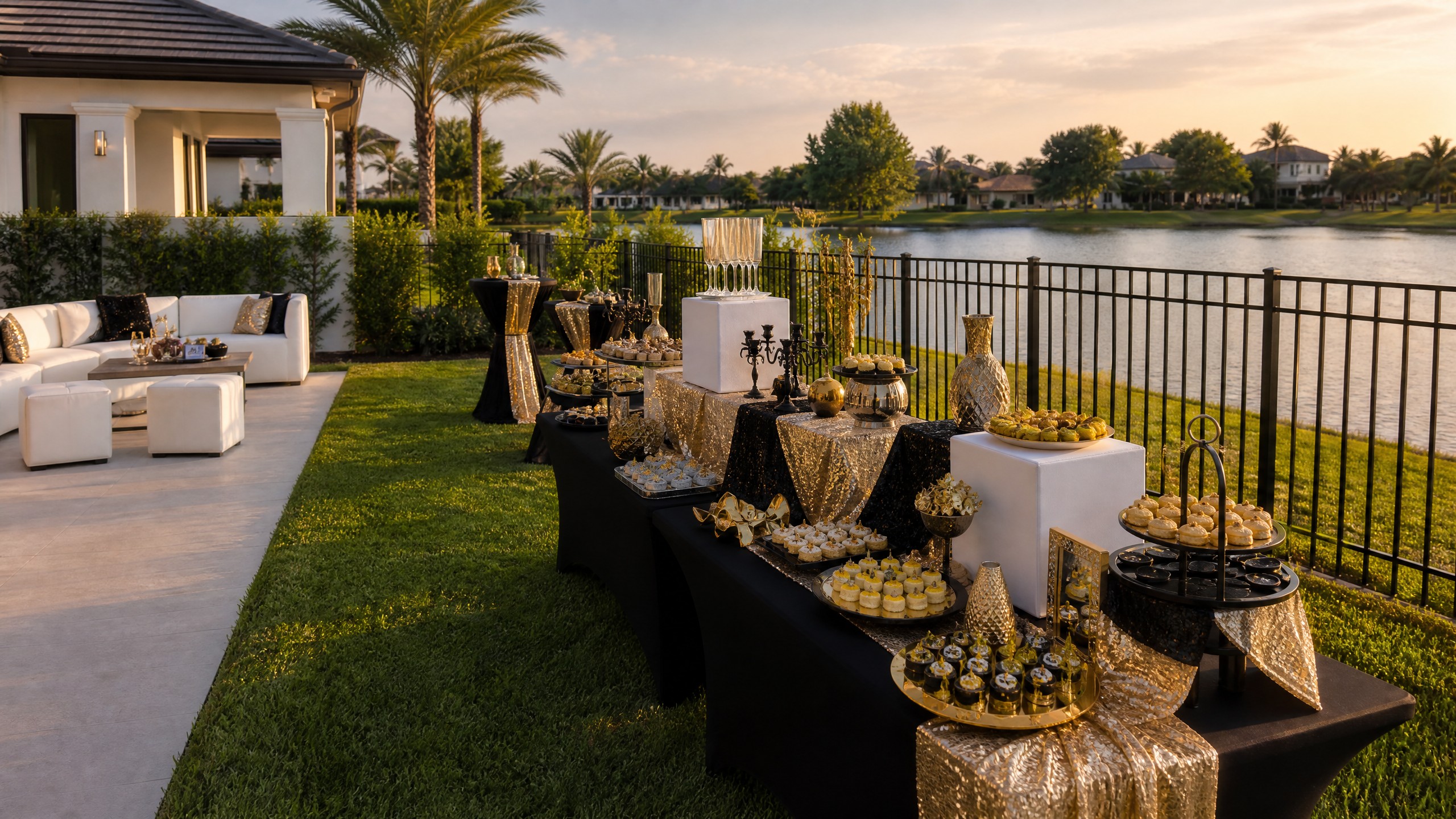 Event photo from Lakeside Dinner Party by Poppin Social: 03 Lakeside Food Station Hero.