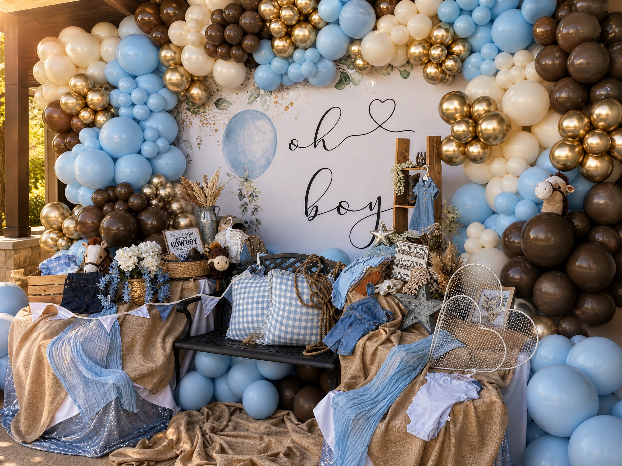 Event photo from Oh Baby! Country Western Baby Shower by Poppin Social: 03 Country Western Baby Shower Backdrop.