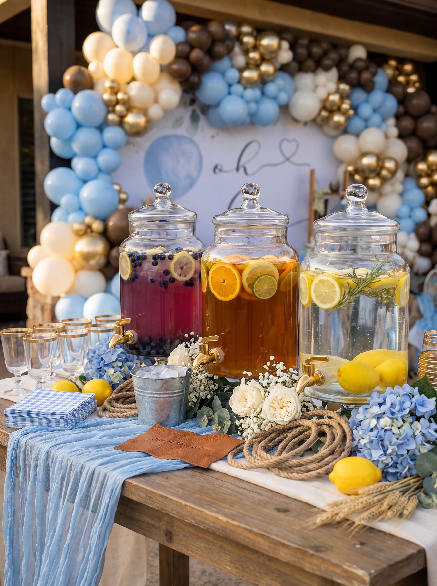 Event photo from Oh Baby! Country Western Baby Shower by Poppin Social: DRINK 02 Country Western Dispenser Detail.