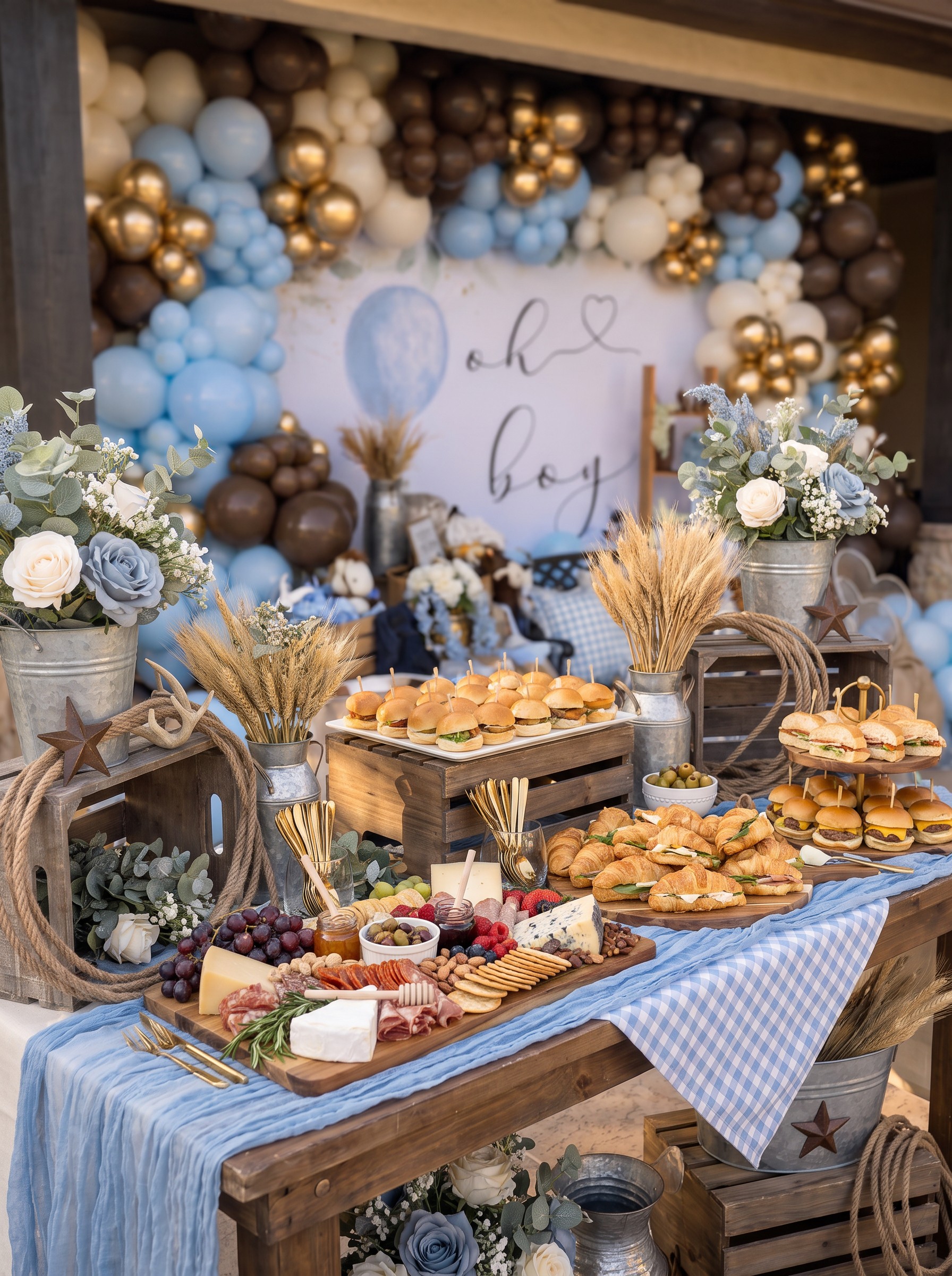 Event photo from Oh Baby! Country Western Baby Shower by Poppin Social: FOOD 03 Country Western Charcuterie Spread.