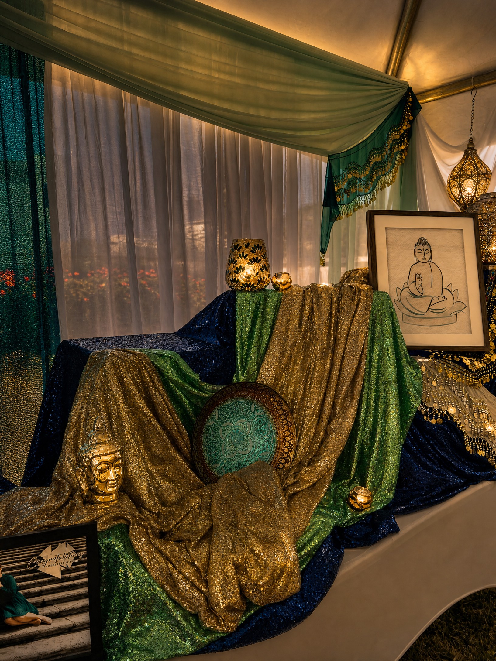 Event photo from Indian-Inspired Engagement Party by Poppin Social: 10 Eclectic Engagement.