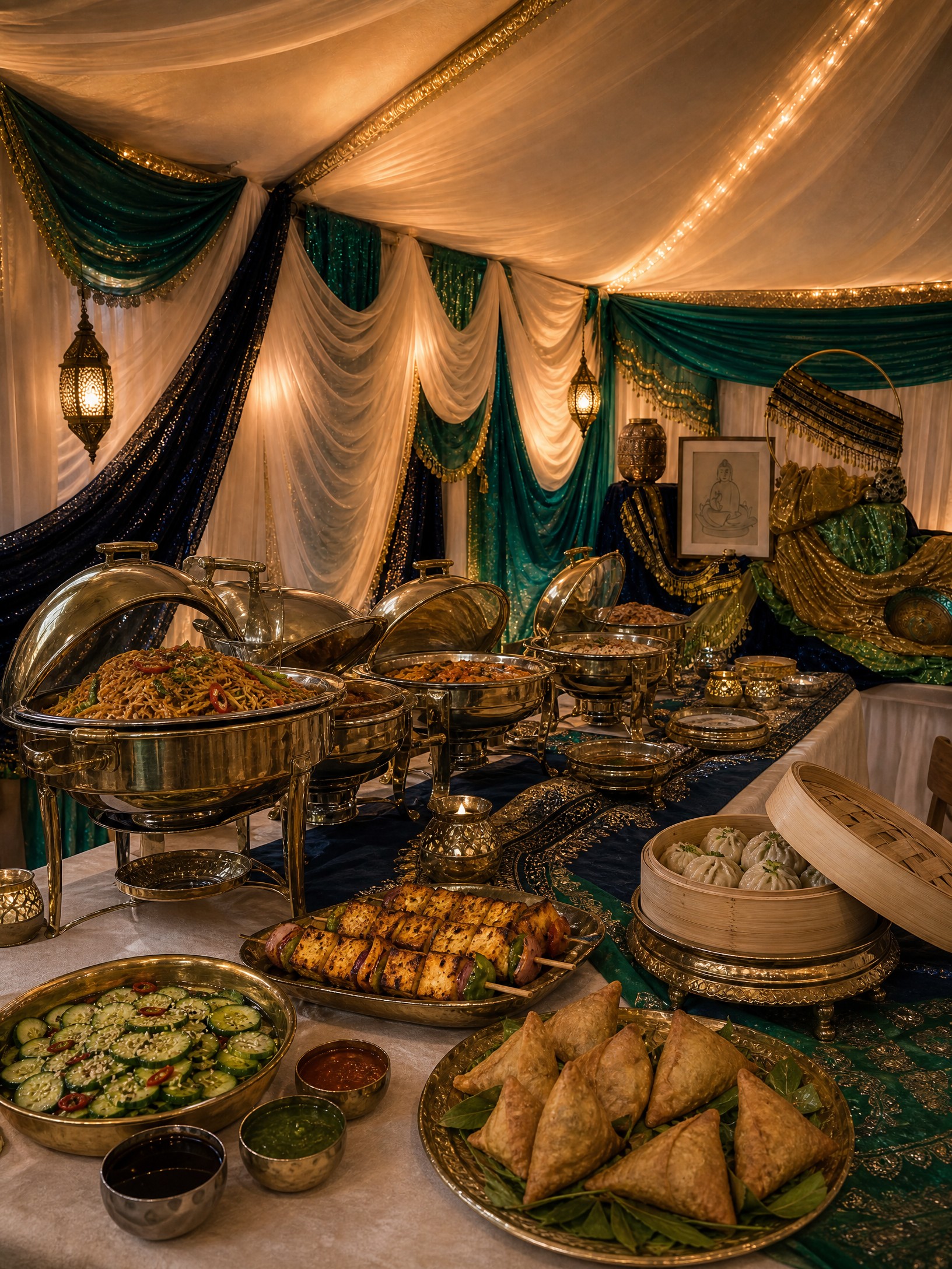 Event photo from Indian-Inspired Engagement Party by Poppin Social: FOOD 03 Indian Asian Food.