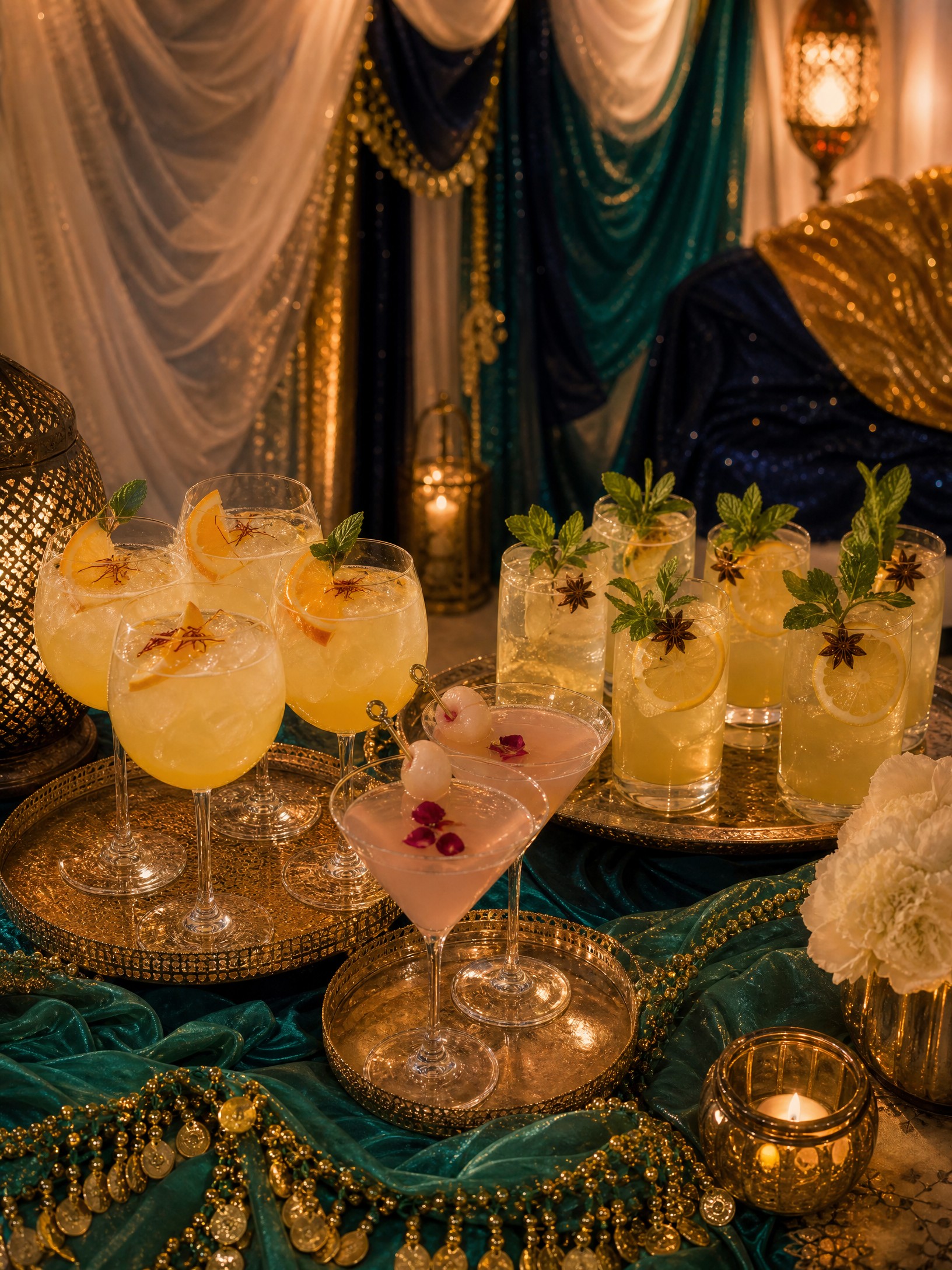 Event photo from Indian-Inspired Engagement Party by Poppin Social: COCKTAIL 02 Indian Asian Cocktails Detail.