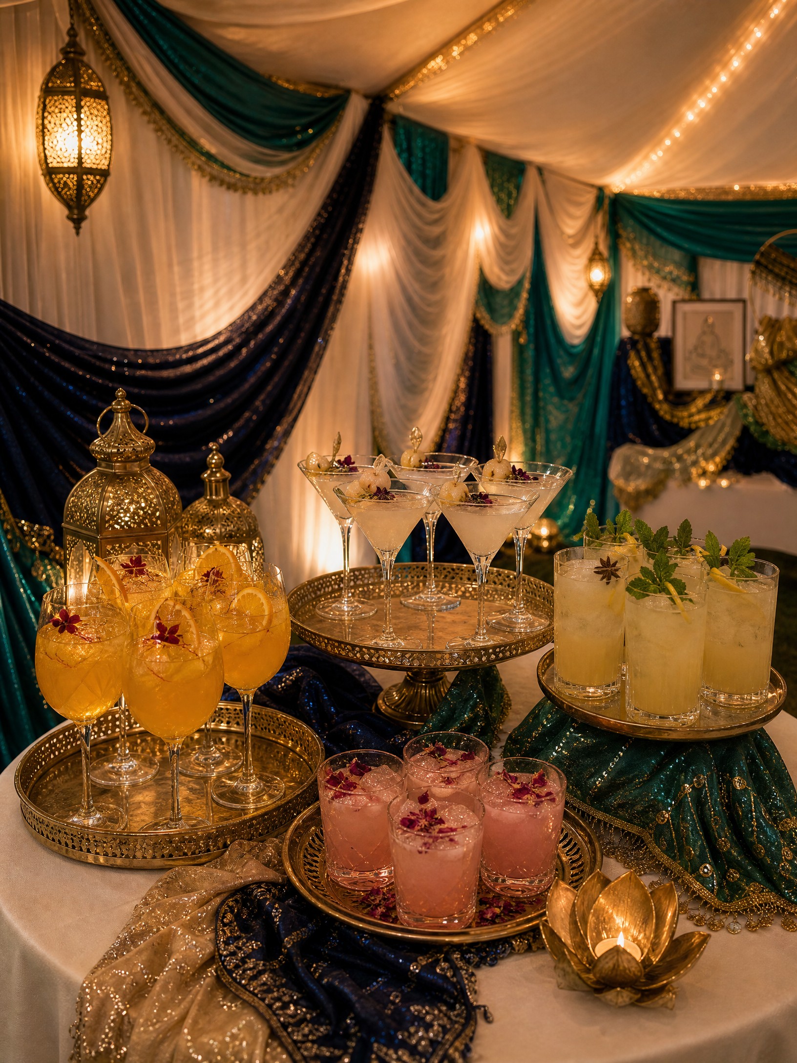 Event photo from Indian-Inspired Engagement Party by Poppin Social: COCKTAIL 01 Indian Asian Cocktails Hero.