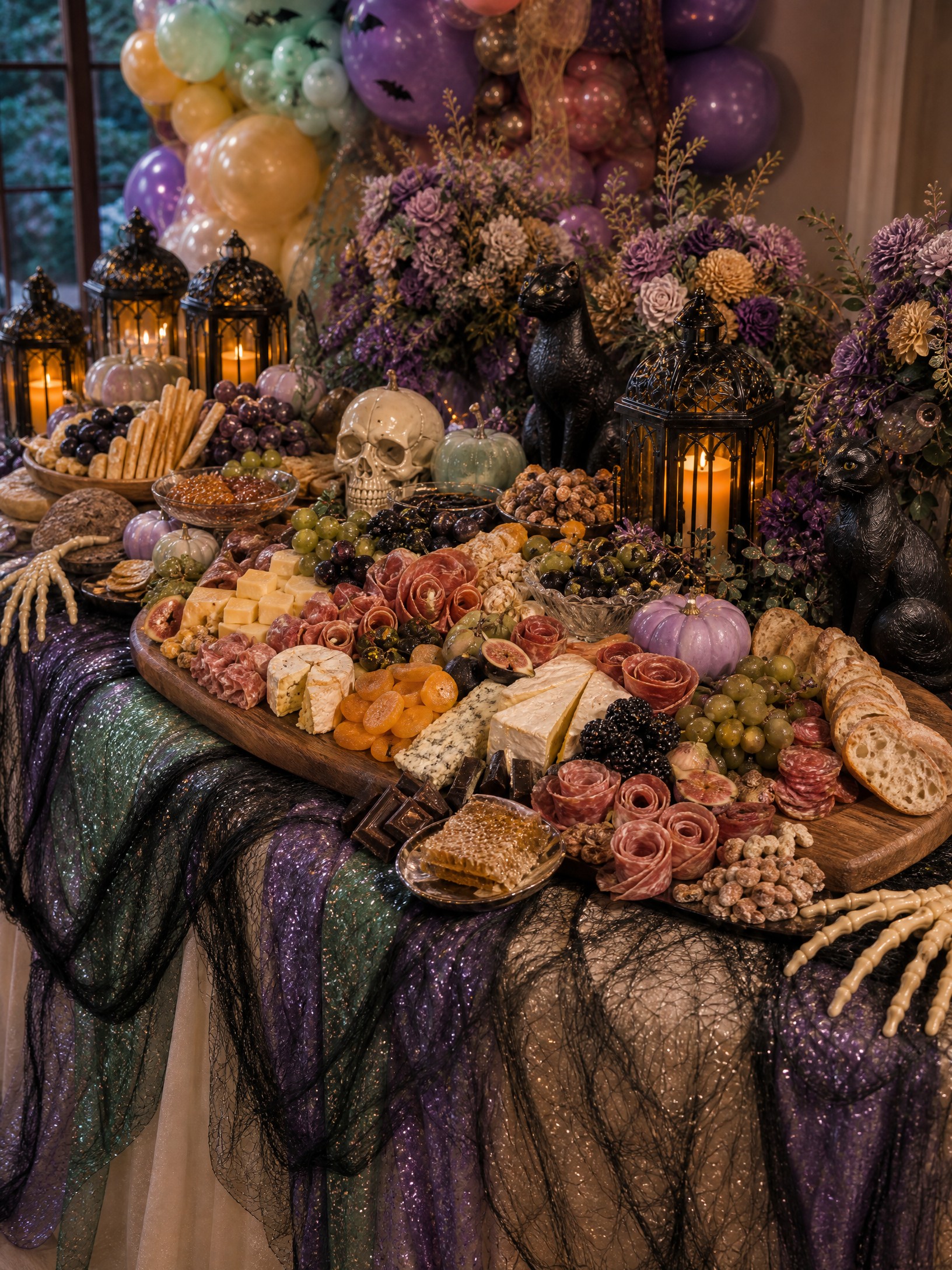 Event photo from A Little Boo Is Due Baby Shower by Poppin Social: CHARCUTERIE 01 Halloween Grazing Table Hero.