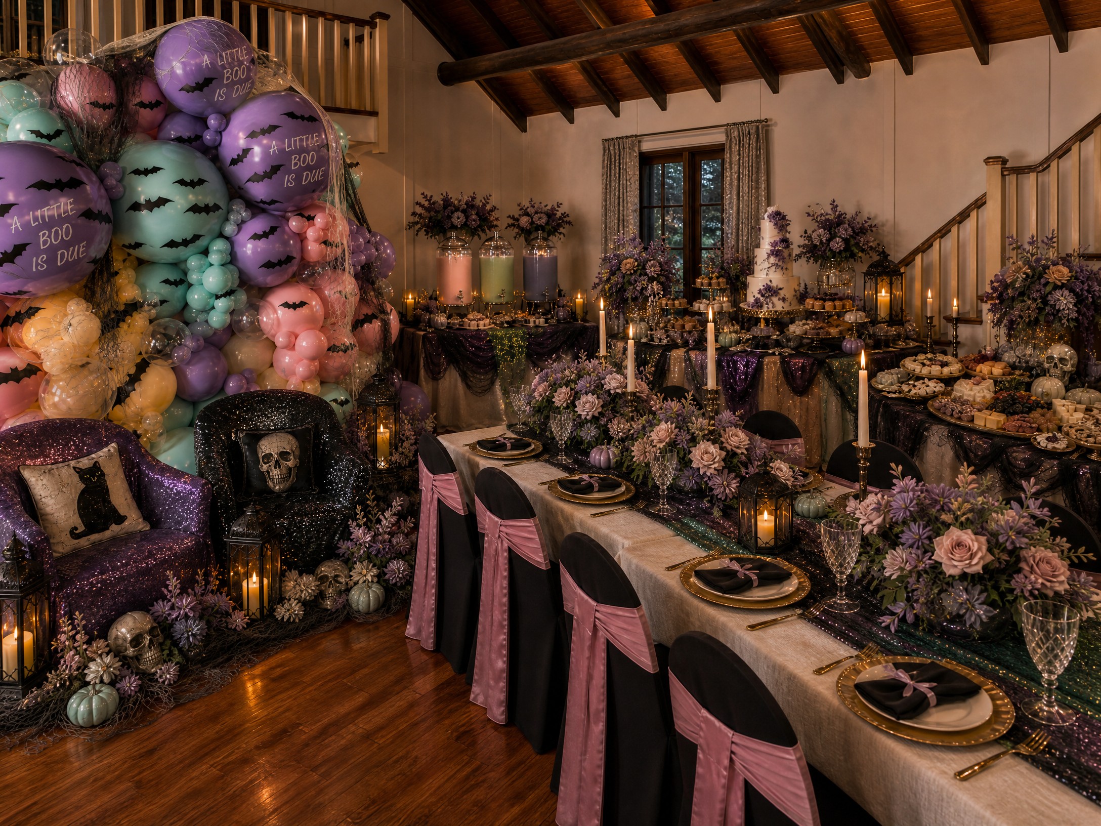 Event photo from A Little Boo Is Due Baby Shower by Poppin Social: 04 Halloween Reverse Room.