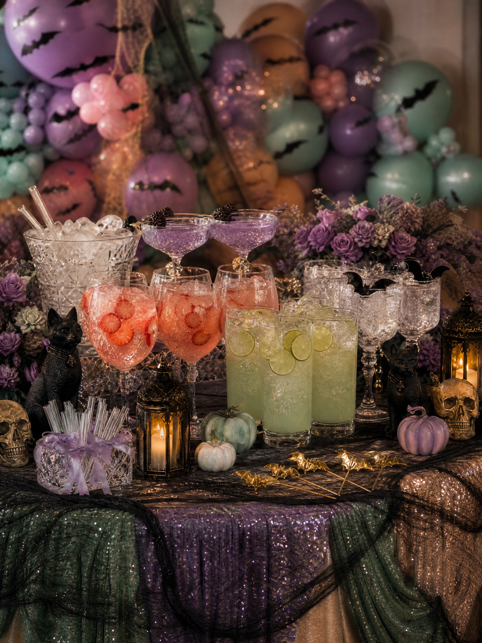 Event photo from A Little Boo Is Due Baby Shower by Poppin Social: MOCKTAIL 02 Halloween Bubbly Mocktail Bar.