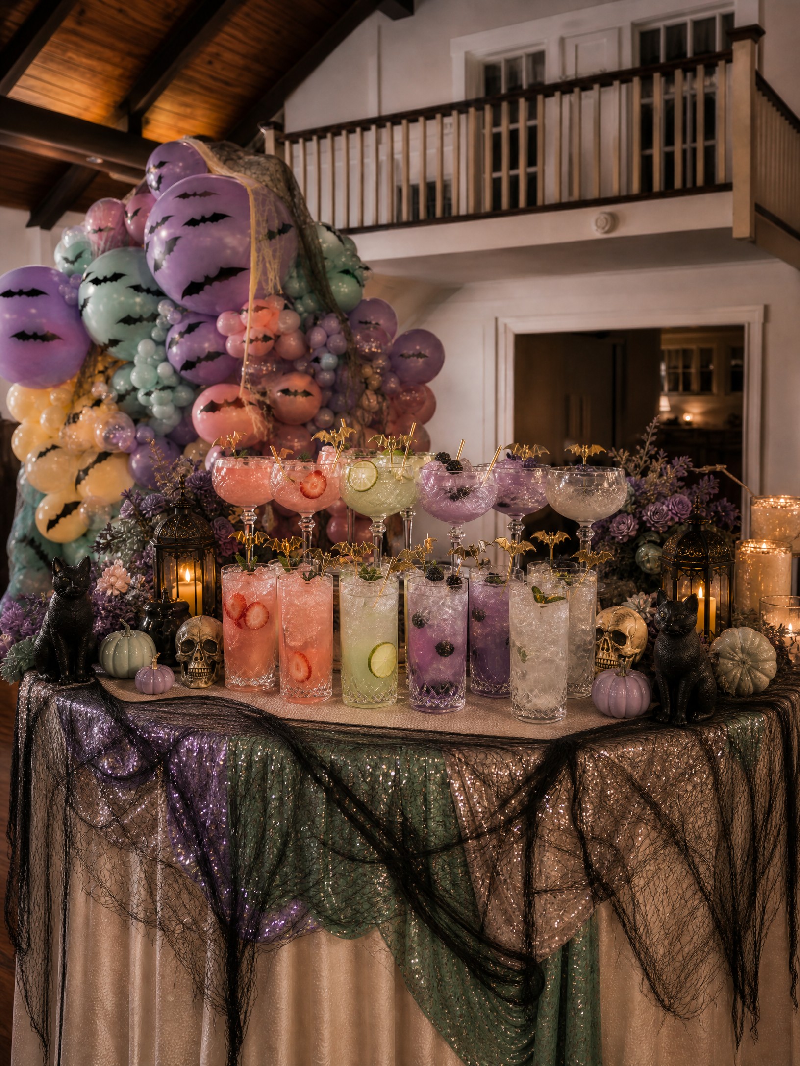 Event photo from A Little Boo Is Due Baby Shower by Poppin Social: MOCKTAIL 03 Halloween Mocktail Station Room.