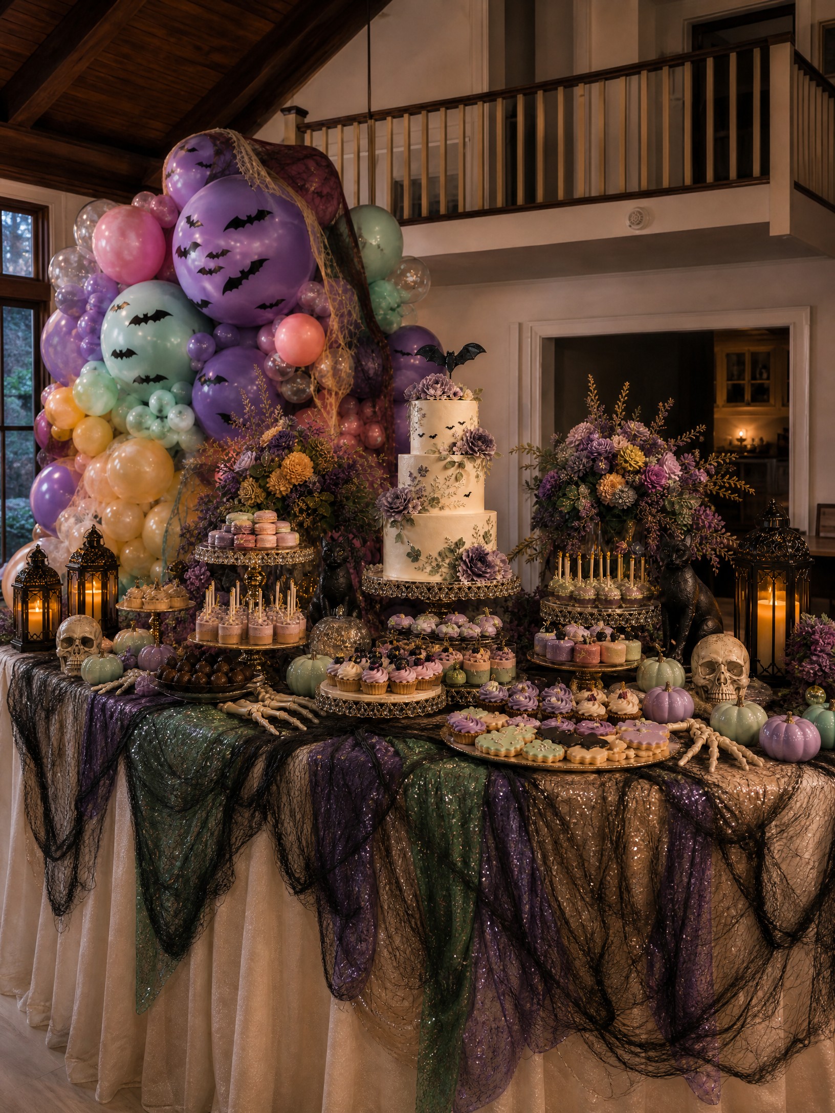 Event photo from A Little Boo Is Due Baby Shower by Poppin Social: DESSERT 04 Halloween Dessert Station.