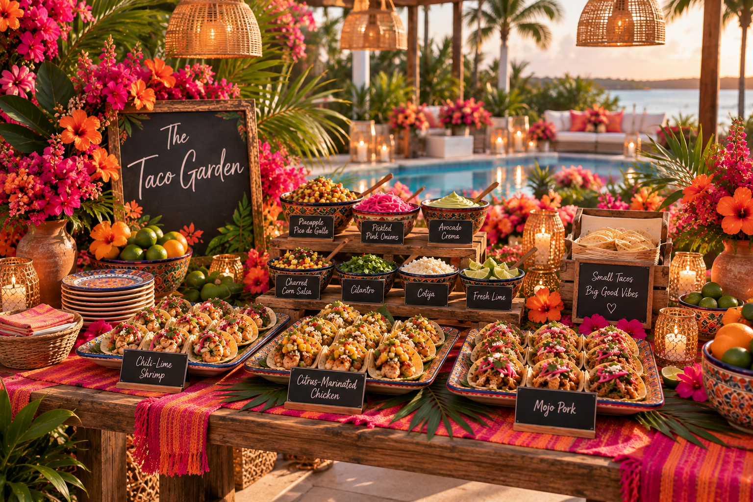 Event photo from Tropical Cocktail Dinner Party by Poppin Social.