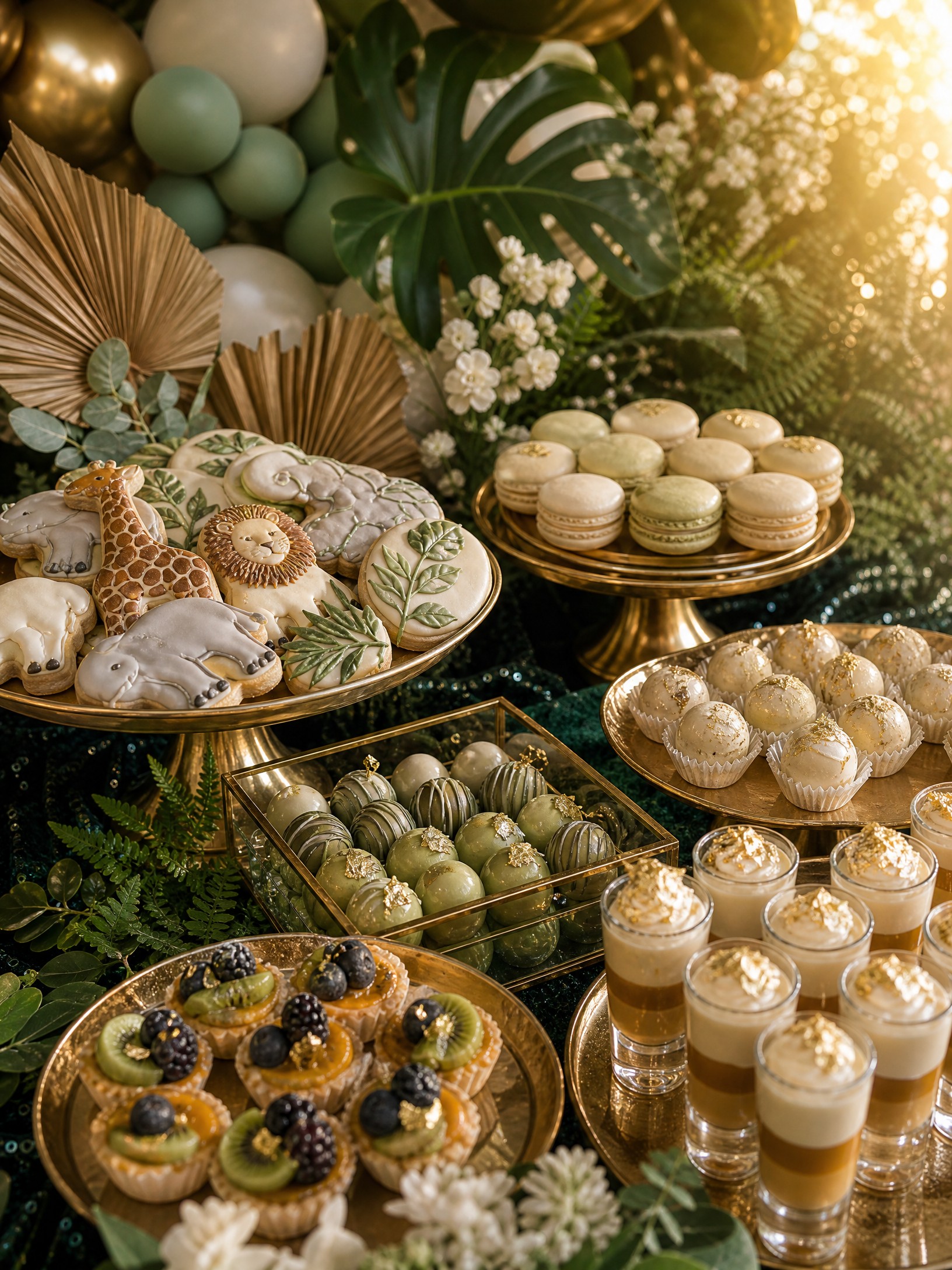 Event photo from Wildly Loved Twin Baby Shower by Poppin Social: DESSERT 06 Safari Cake Free Cookie Bar.