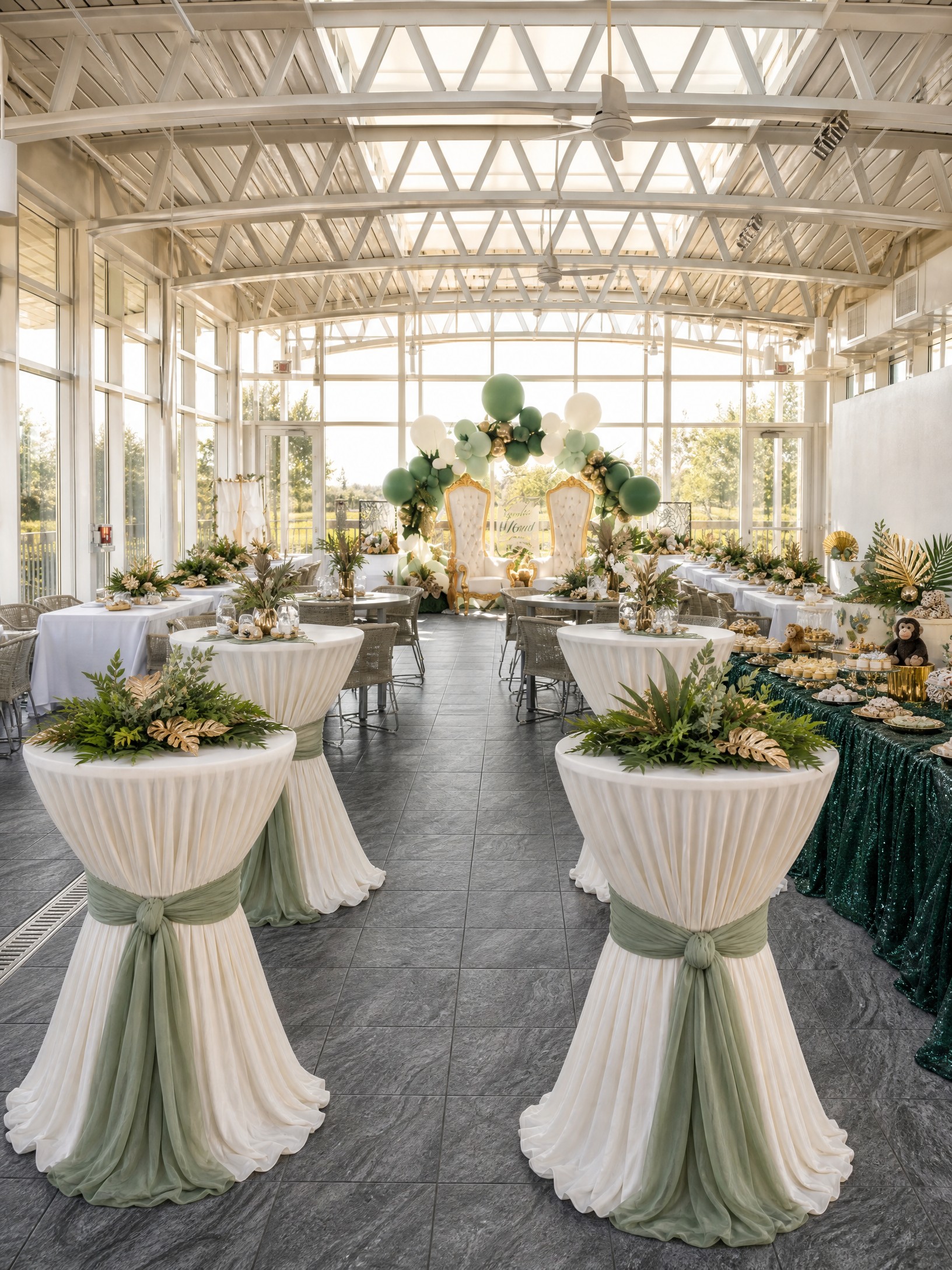 Event photo from Wildly Loved Twin Baby Shower by Poppin Social: 01 Safari Grand Room Hero.
