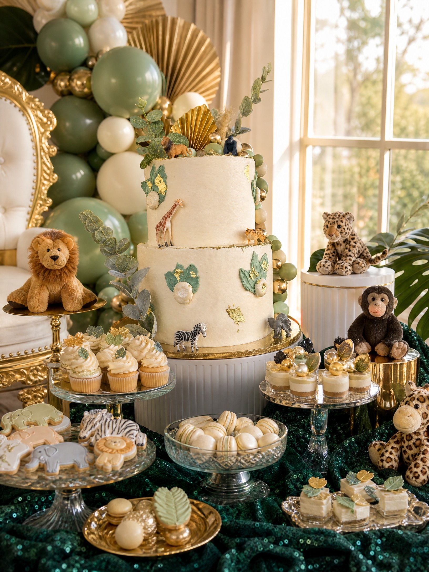 Event photo from Wildly Loved Twin Baby Shower by Poppin Social: DESSERT 01 Safari Golden Hour.