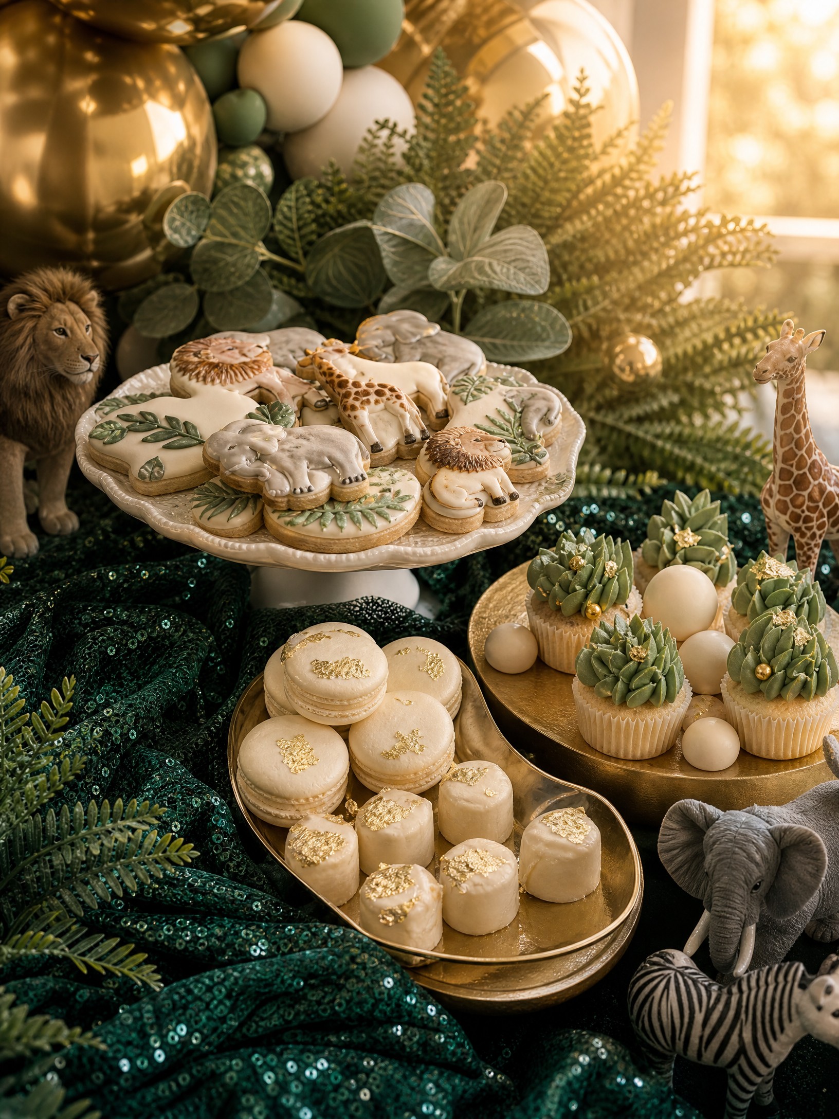 Event photo from Wildly Loved Twin Baby Shower by Poppin Social: DESSERT 02 Safari Golden Hour Cookies.